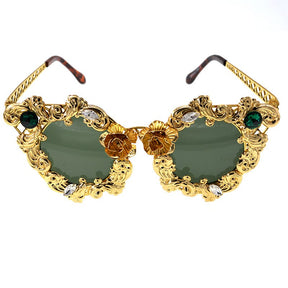 Cat Eye Sunglasses - Gold