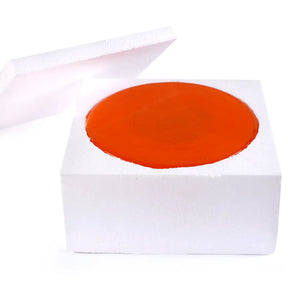 Scallop Resin Cake stand, Orange- 9.5x4.5 Inches