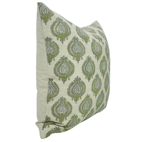 Uday Hand Block Printed Linen Blend Pillow Cover