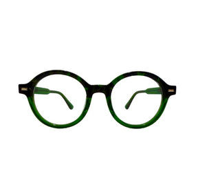 Emerald Green round 48mm eyeglasses