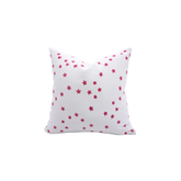 Artistic Hand-Carved Block Print Design Thick Cotton White Pillow Cover- Star