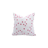 Artistic Hand-Carved Block Print Design Thick Cotton White Pillow Cover- Star