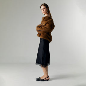 ALTHEA SATIN LACE SKIRT