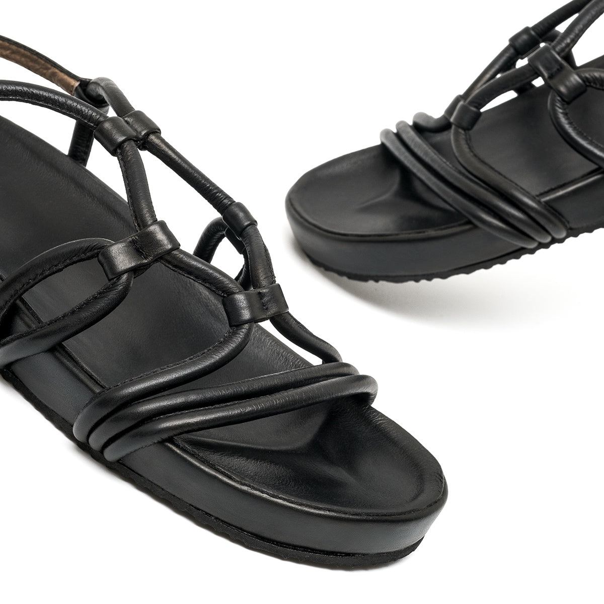 FLORA BLACK SANDALS