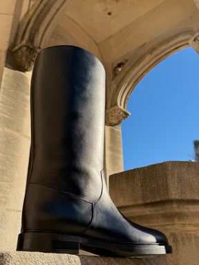 Bergen Riding Boot in Smooth Calf Leather (Wide Calf)