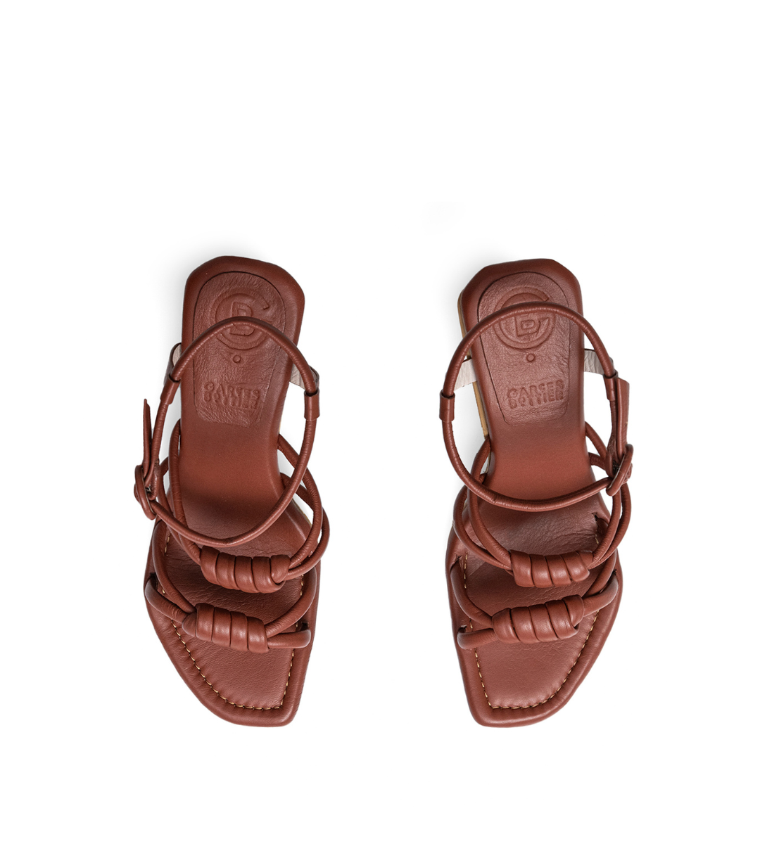 Palma Brown Sculptural Sandals