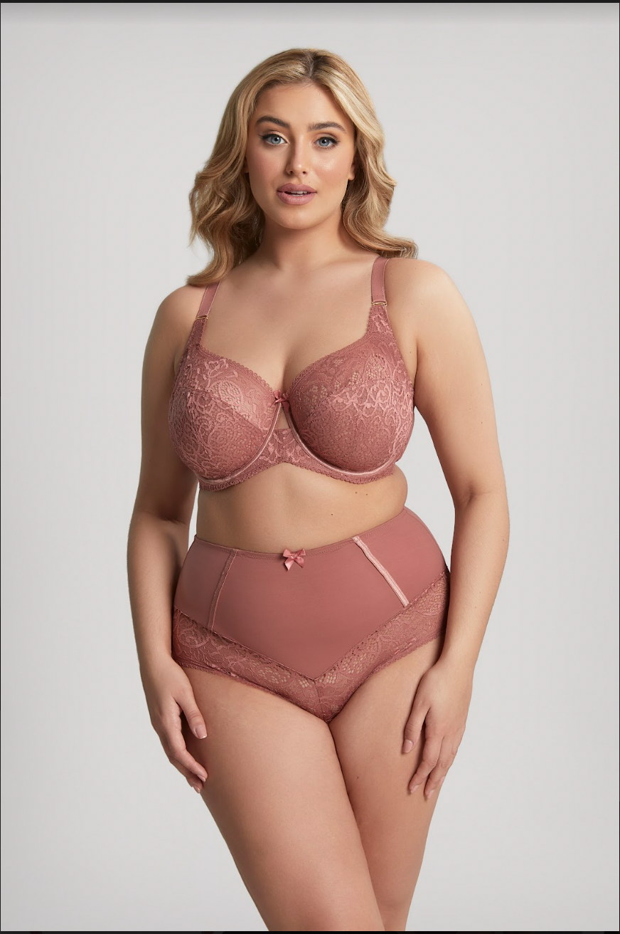Panache Estel High Waist Brief Rose Gold