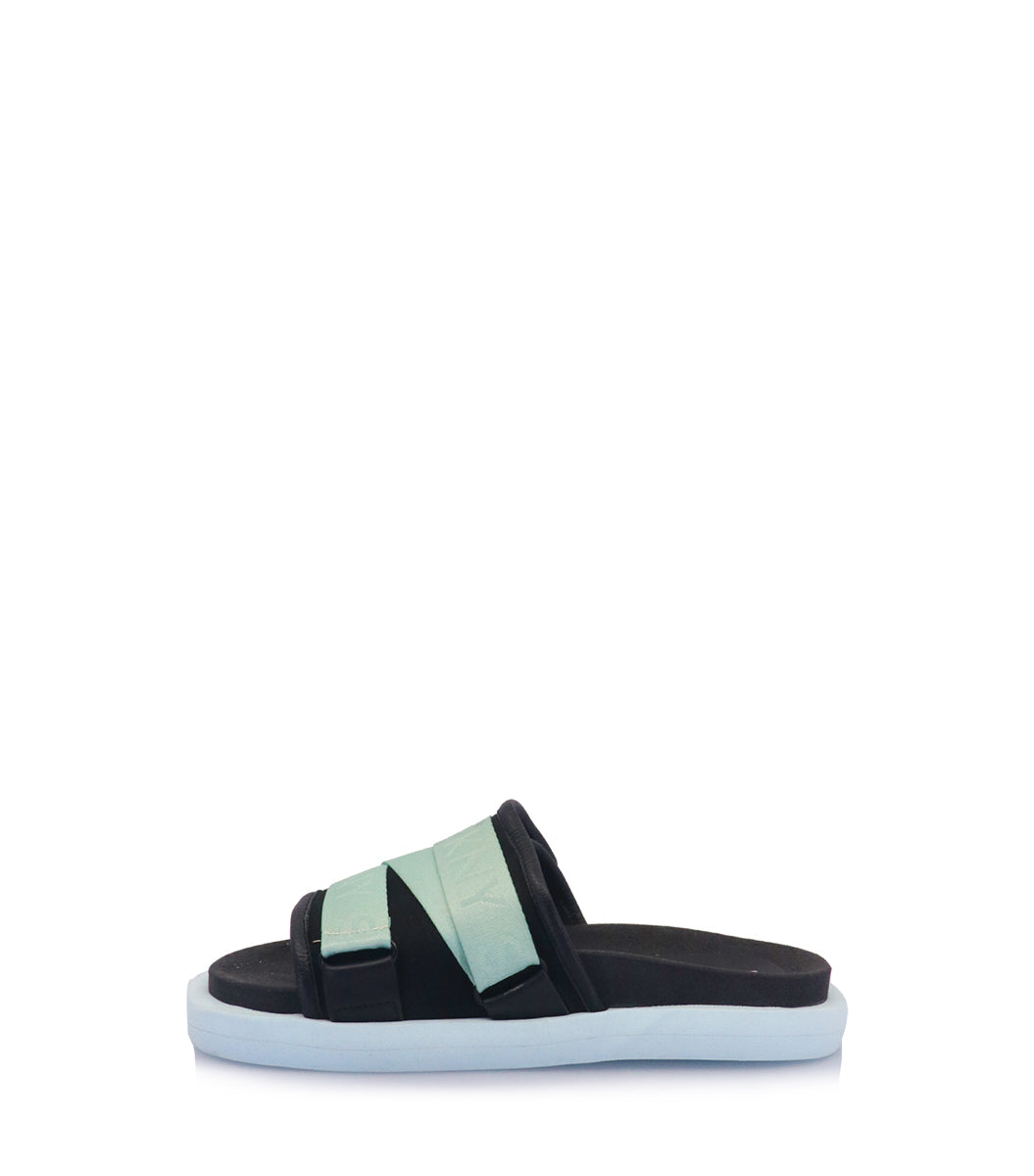Eco-Friendly Sporty Slides with Velcro Straps Alu
