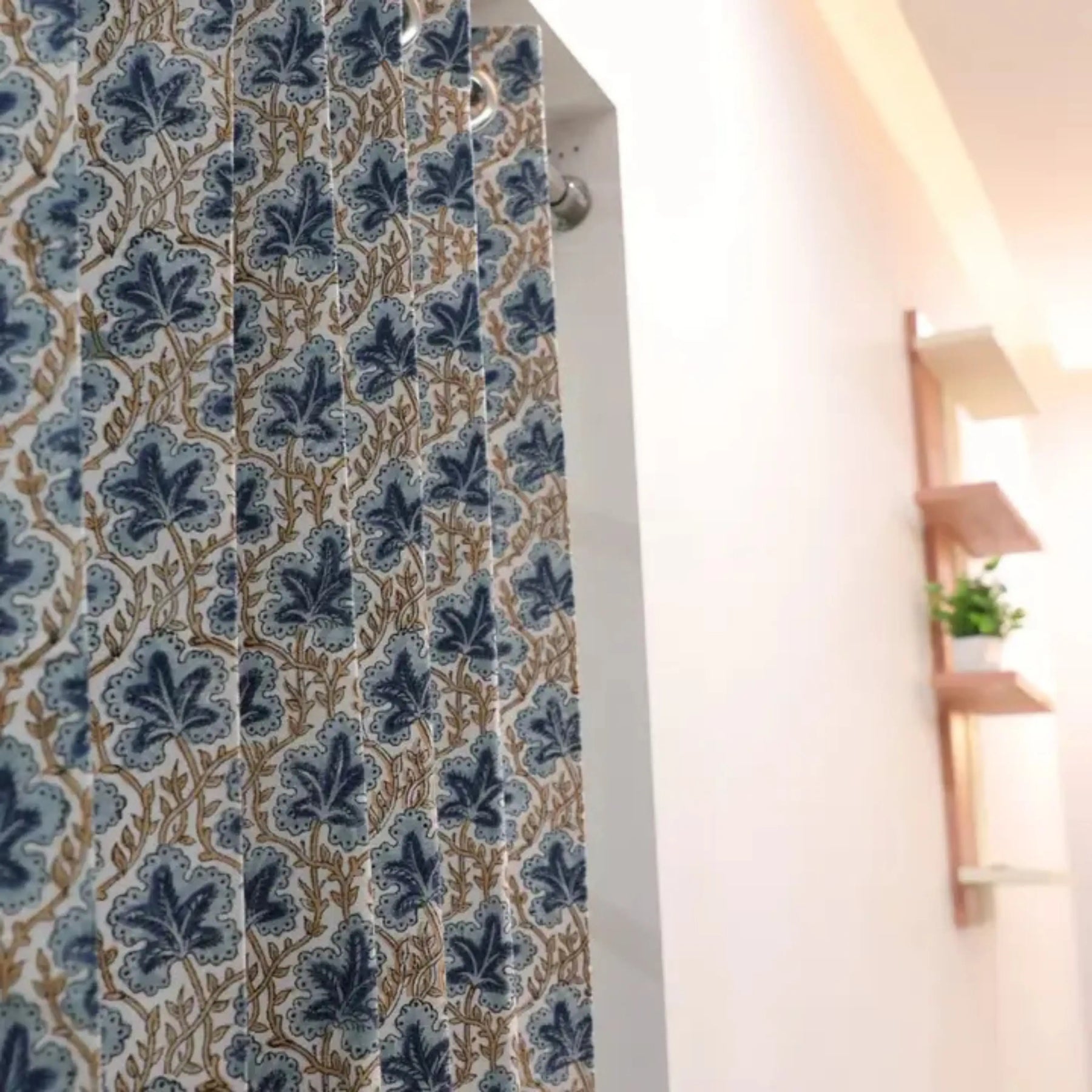 Elegant Hand Block Print Curtains: Pushp Samhita