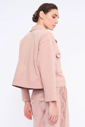 Parker Tie-Front Jacket | Rose
