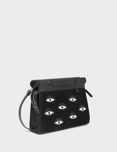 Vali Crossbody Small Leather Bag - Eyes Applique Adjustable Handle
