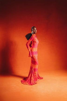 ANU PINK MERMAID MAXI DRESS
