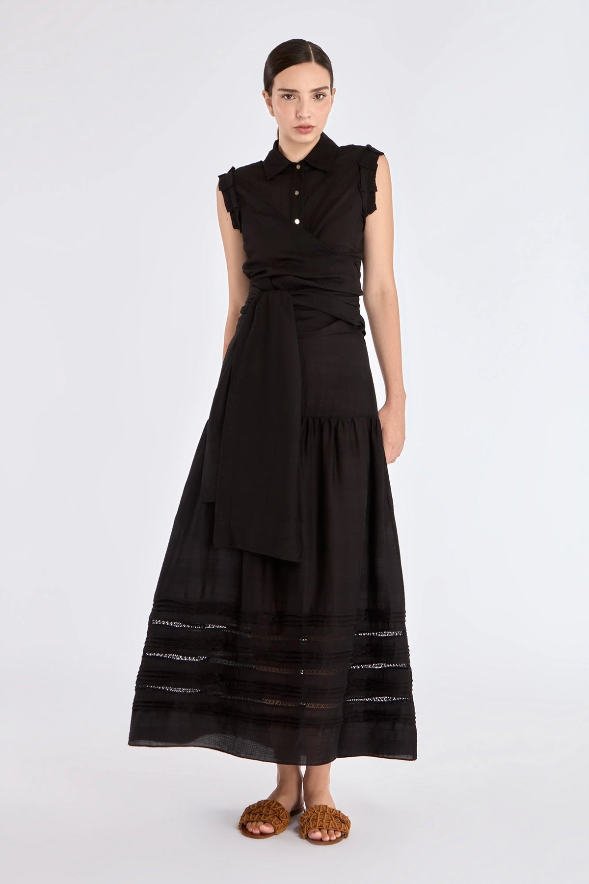 Harlow Wrap Blouse | Black