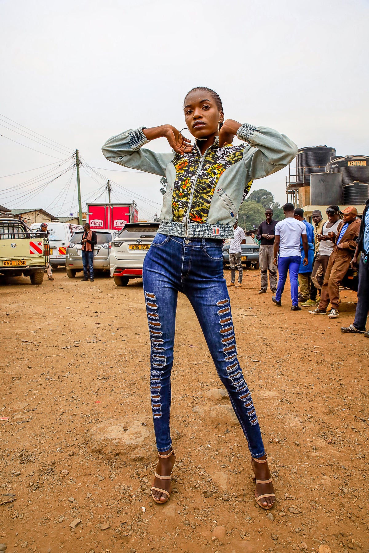 The Sunflower Bomber Denim Jacket