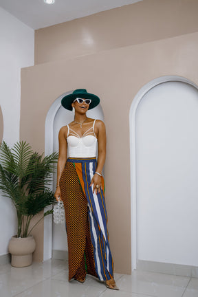 Akuluuno Patchwork Pants Skirt