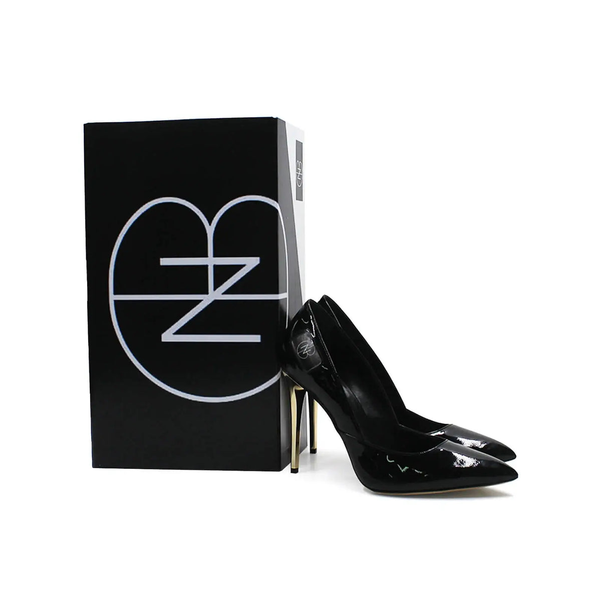 DNB Signature Black Patent Leather Pumps