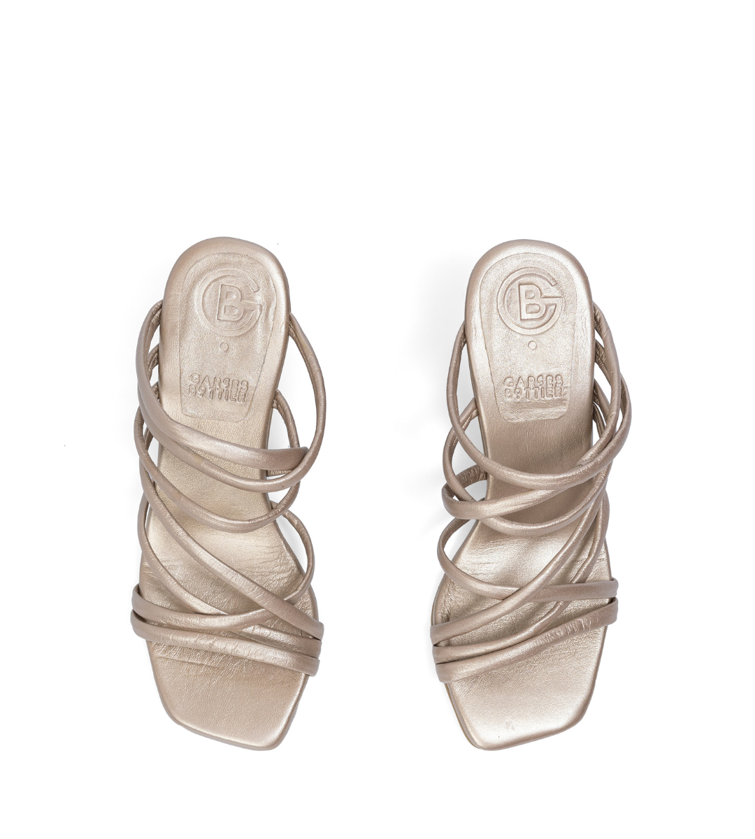 Ficus Pop Gold Sculpted Heel Sandal