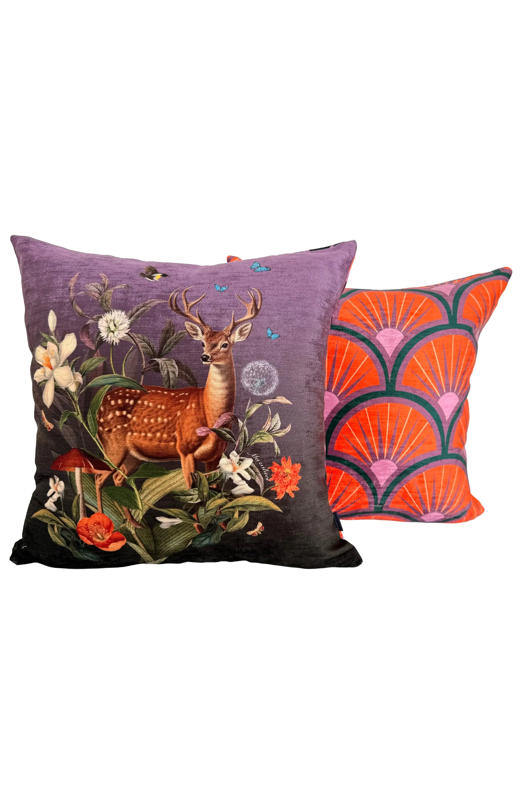 Woodland Deer Velvet Pillow