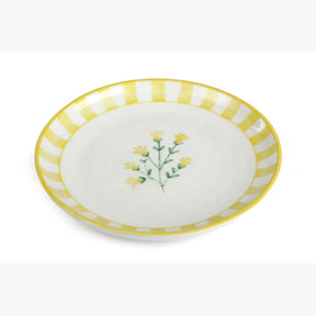 Ceramic Sunshine Spring Dessert Plate -Yellow , 7 Inches (Set of 2)