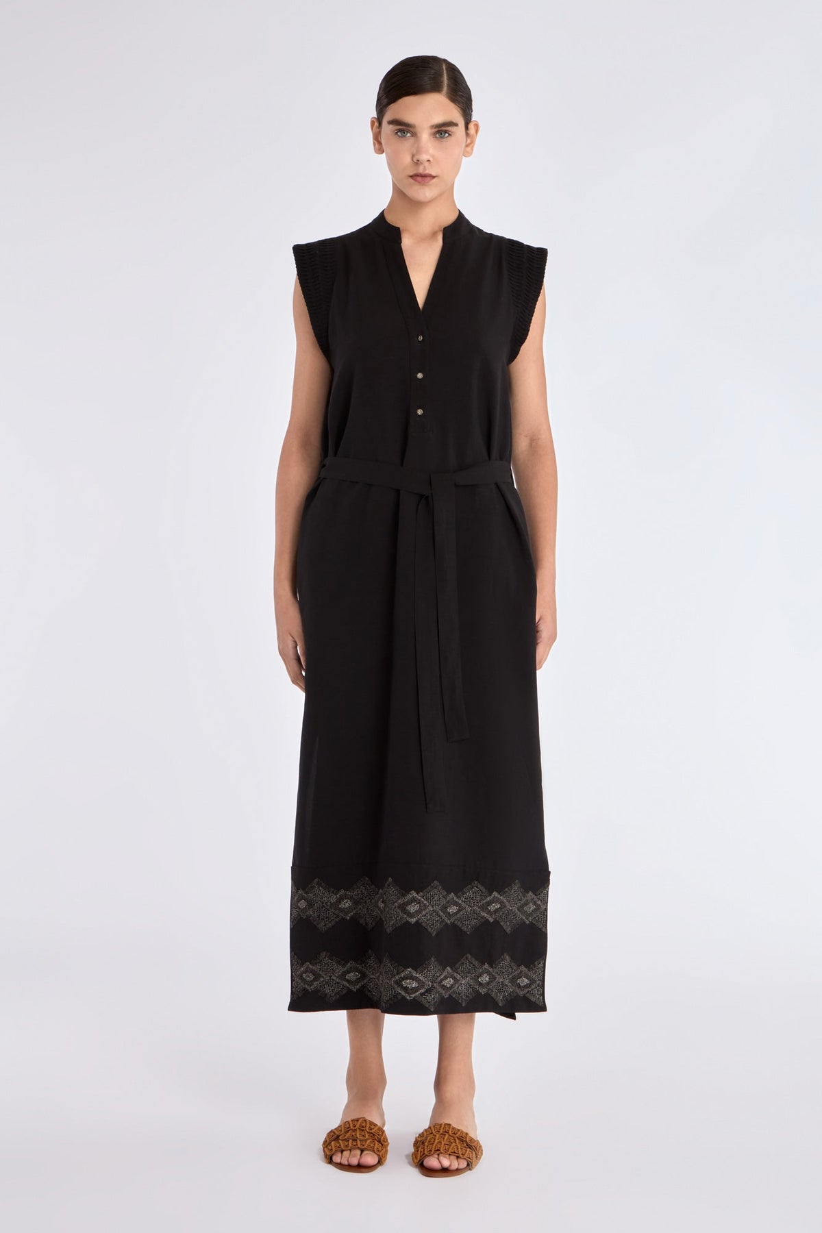 Denver Artisan Embroidered Dress | Black