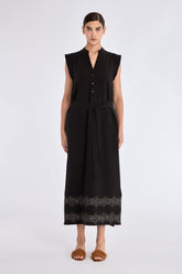 Denver Artisan Embroidered Dress | Black
