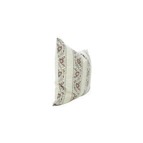 Unique Block Linen Blend Pillow Cover - Bagh Buta Border