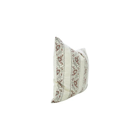 Unique Block Linen Blend Pillow Cover - Bagh Buta Border