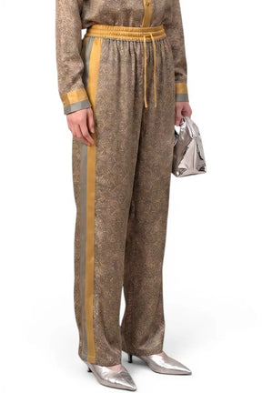 Paisley Motif Pant With Stripe