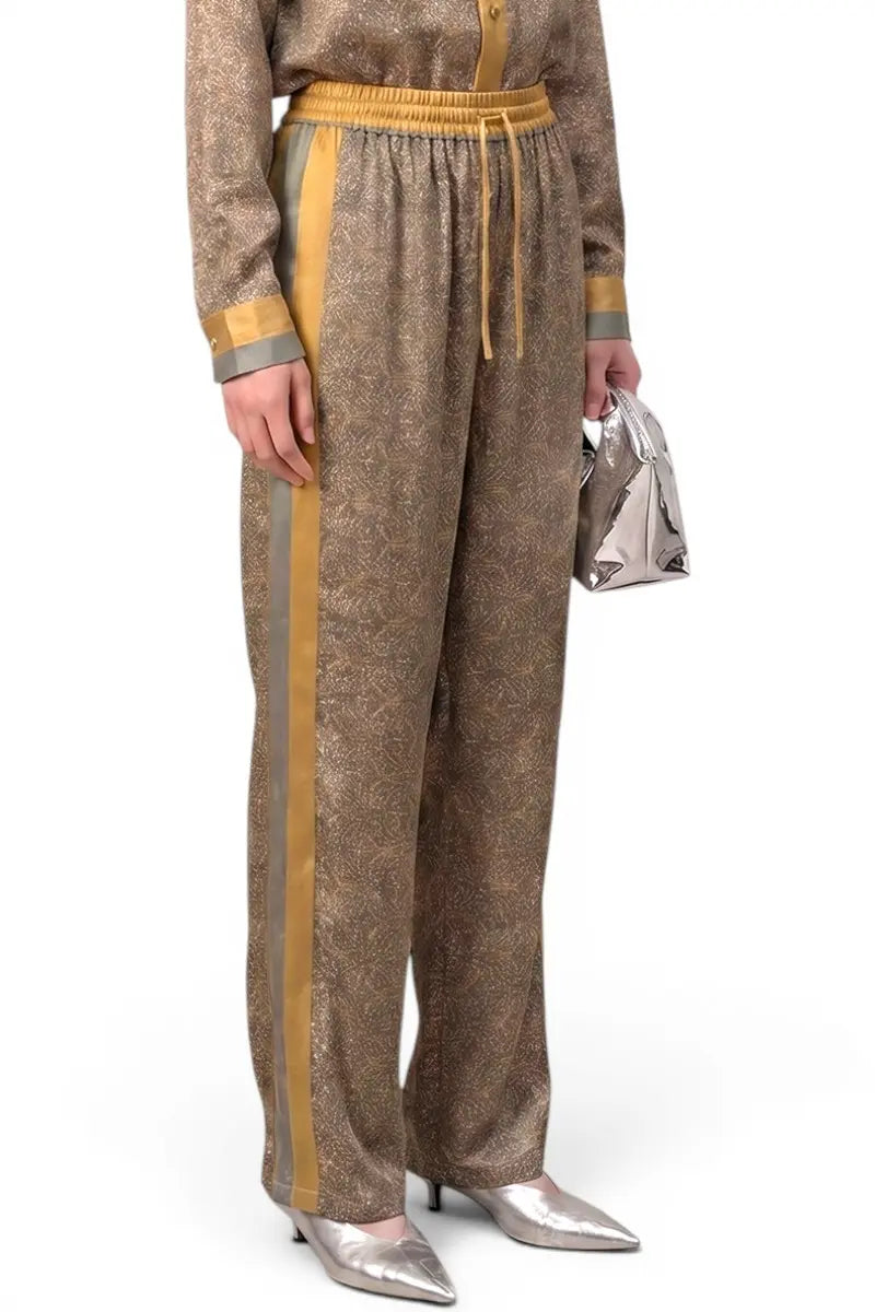 Paisley Motif Pant With Stripe