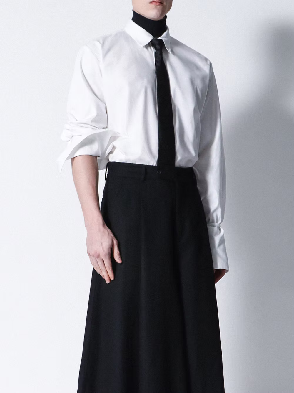 White Cotton Long Shirt