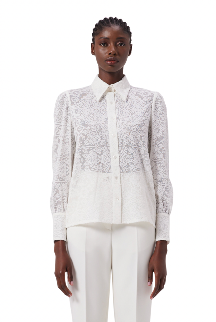 Eleanor Long Sleeve Blouse in White