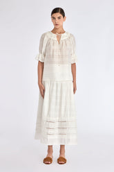 Lauren V-Slit Blouse | Off White