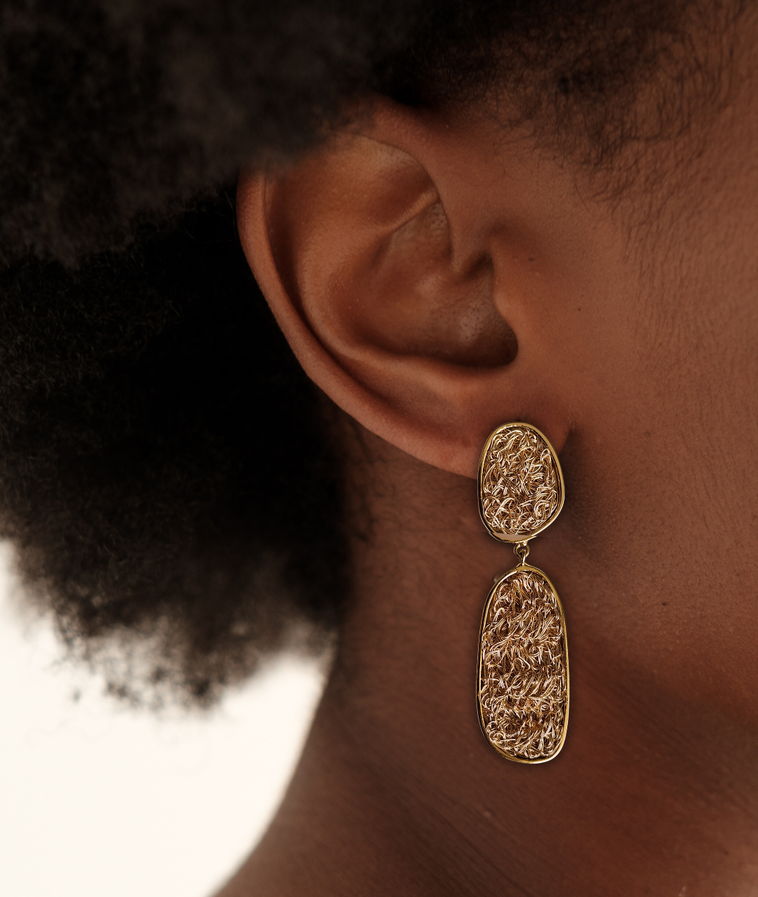 Element Gold Drop Statement Earrings