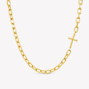 Mini Chain Breaker Cross Necklace