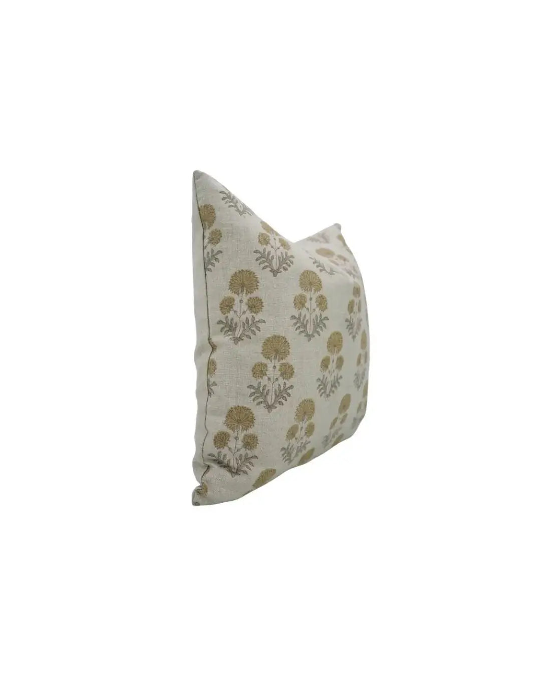 Beautiful Hand-carved Design Block Print Pure Linen Cushion Cover - Rishi