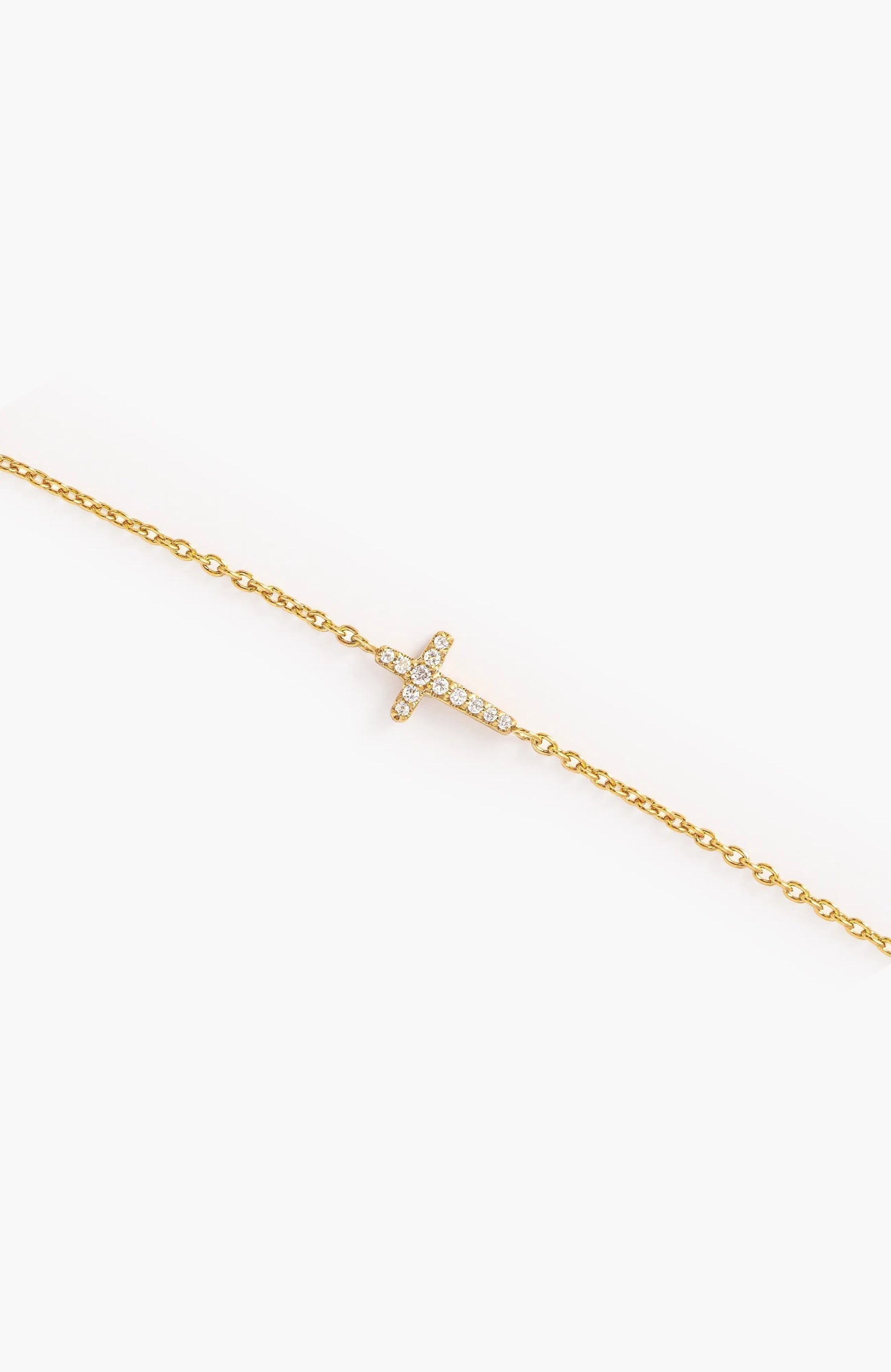 Dainty Luminous Cross Pave Bracelet