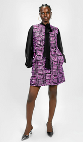 Ajah New Collection Drop2 - 1960s-Inspired A-Line Shift Dress In Batik Cotton