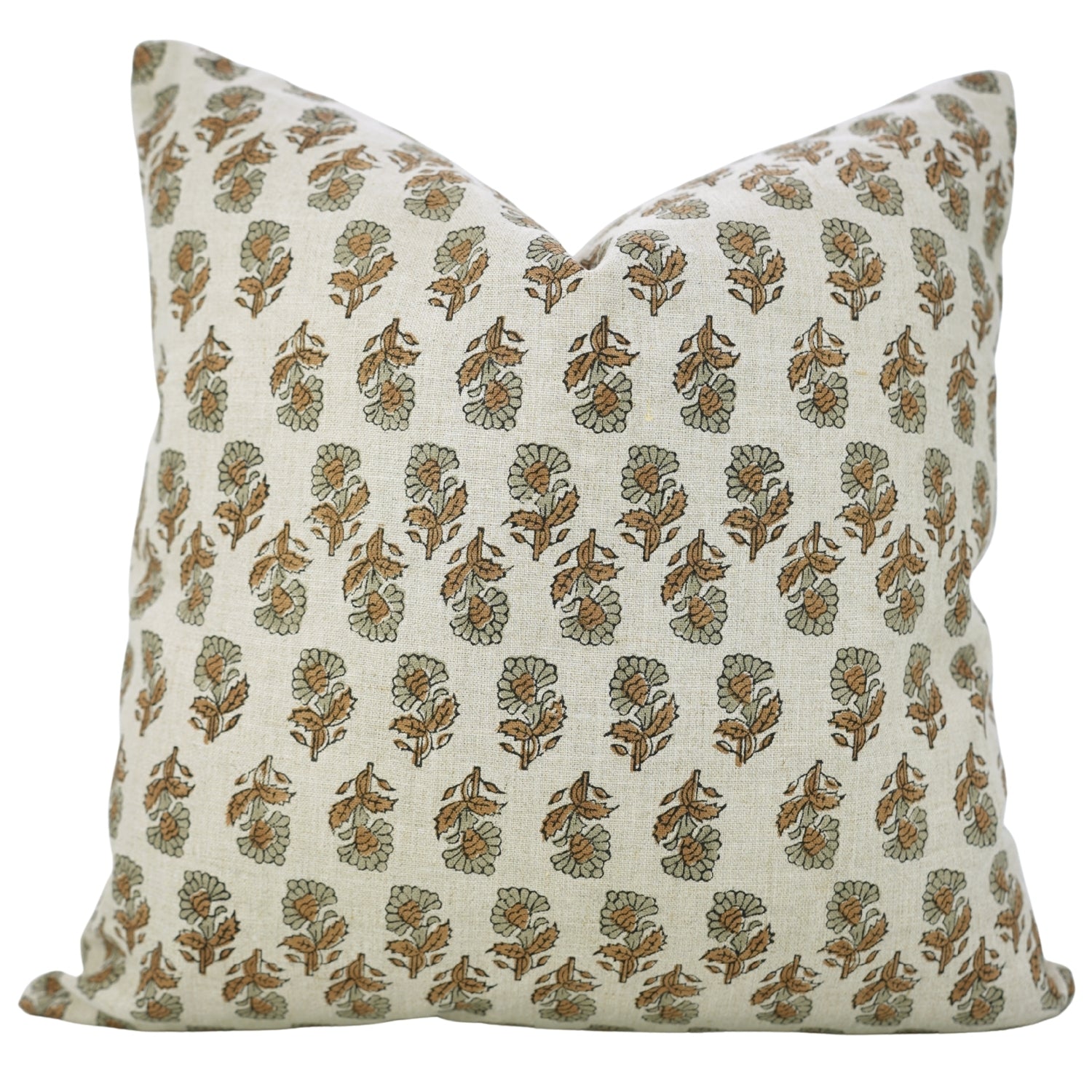 Bold Block Design Print Pure Linen Pillow Cover - Ashoka