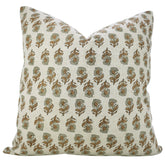 Bold Block Design Print Pure Linen Pillow Cover - Ashoka