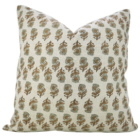 Bold Block Design Print Pure Linen Pillow Cover - Ashoka