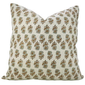 Bold Block Design Print Pure Linen Pillow Cover - Ashoka