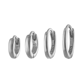 4 Gold Huggie Earring Set