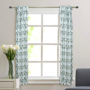 Traditional Viscose Colored Linen Ring Curtain - Surajmukhi
