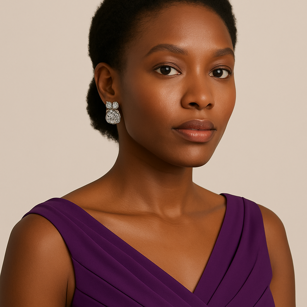 Trillion & pear cut Earrings