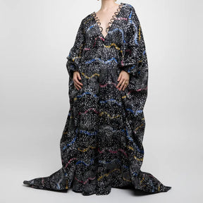 Ngozie Illusion Drape Jumpsuit - Blue & Grey