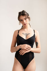 Bodysuit santa in black