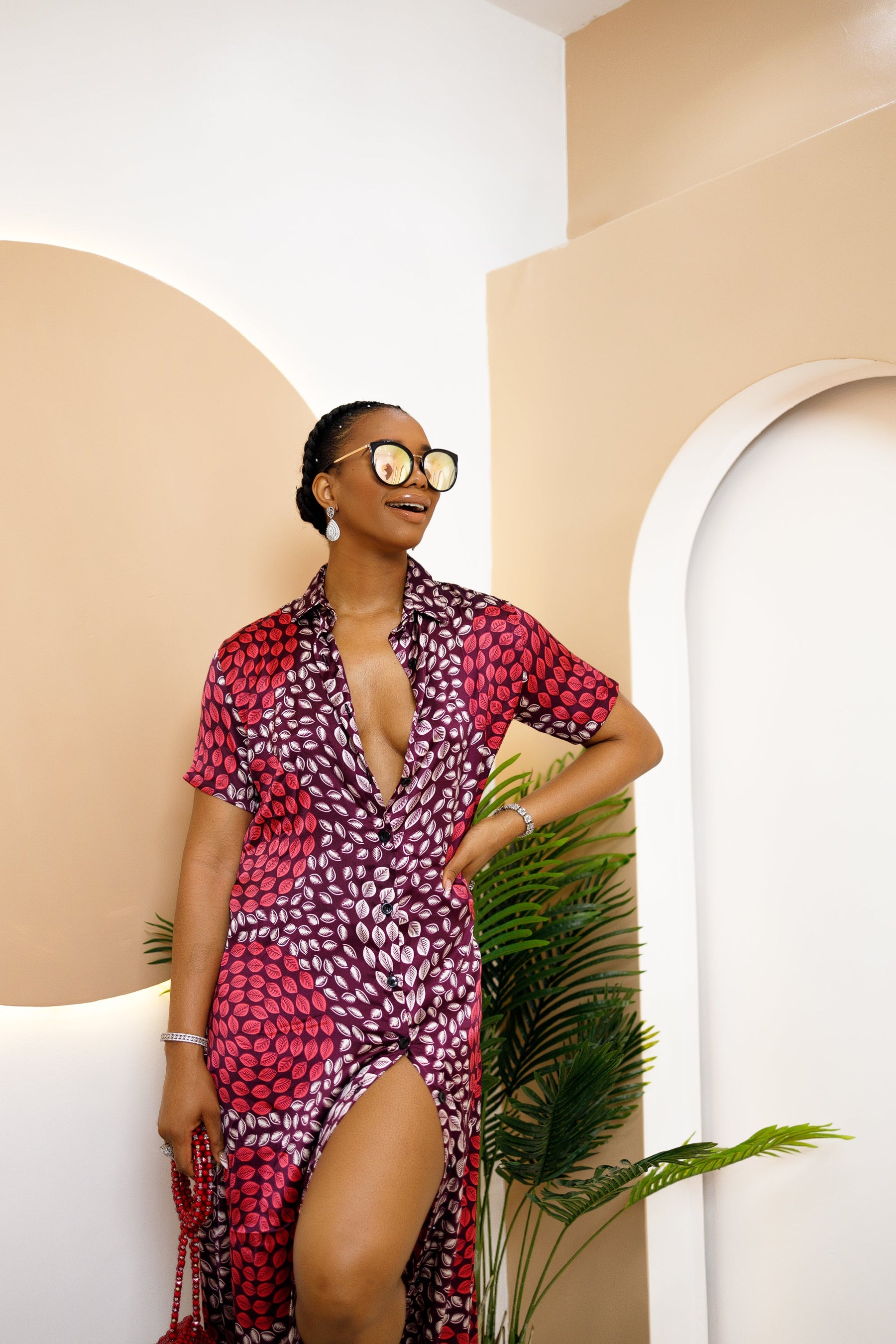Adanwa Silk Ankara Kaftan