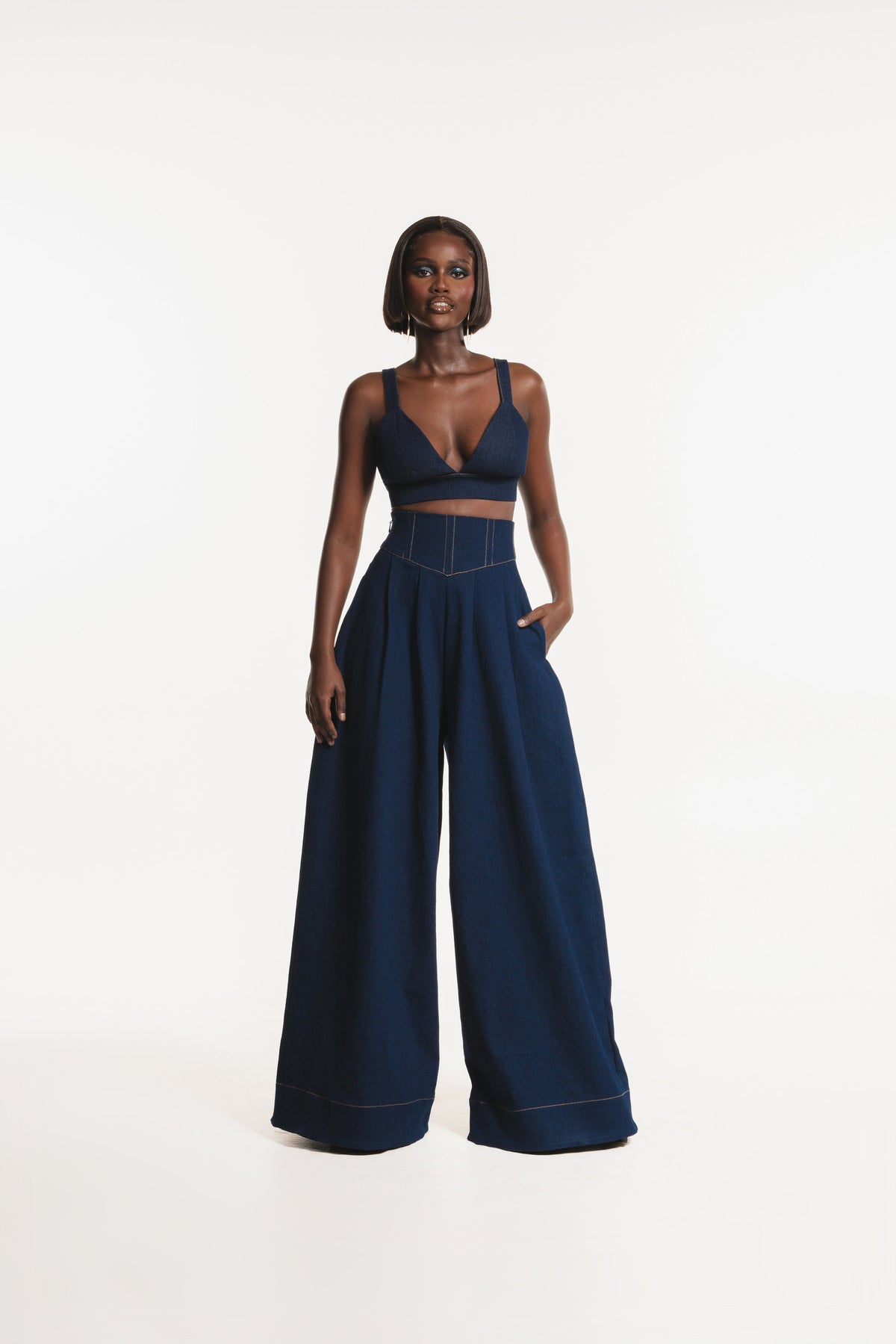 Denim KIARA Wide Leg Pants