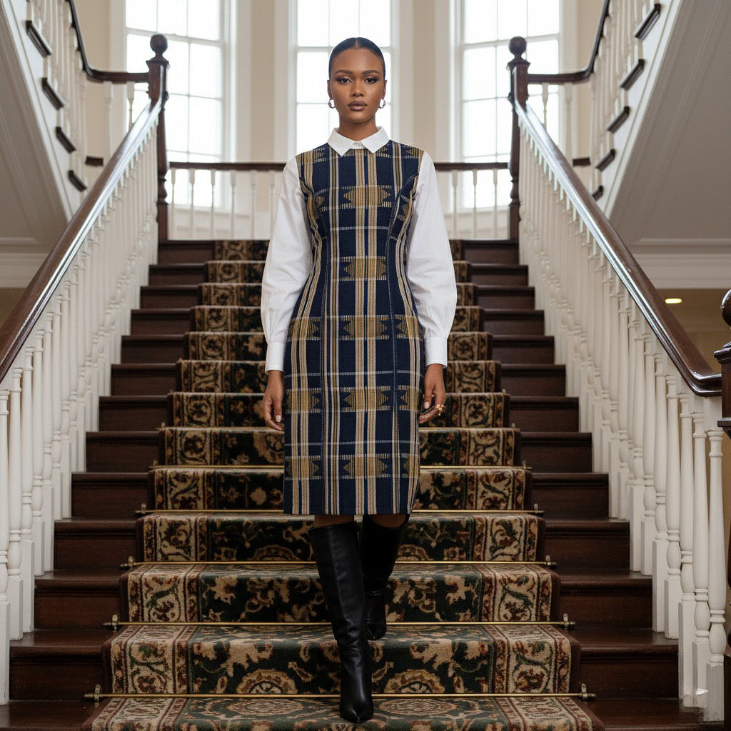 Renee Vintage Aso Oke Sculpt Dress