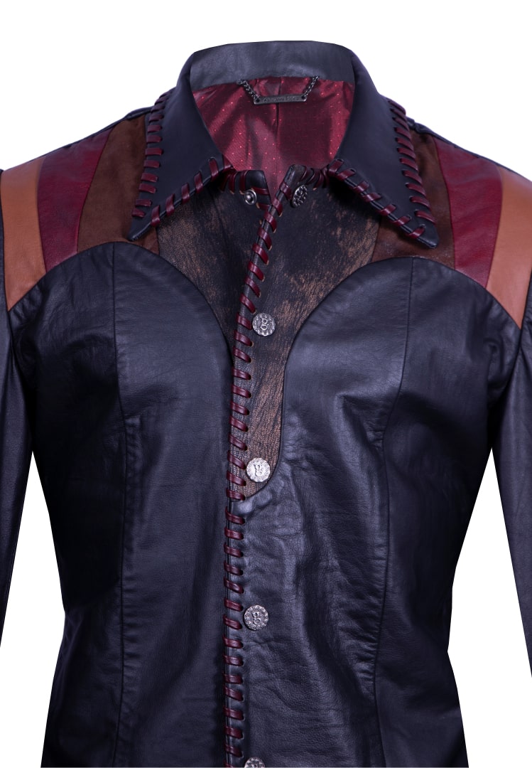 Colorful leather jacket